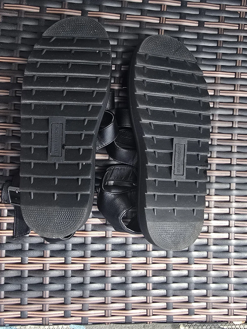 Darling Black Strappy Platform Sandals - Picture 8 of 9